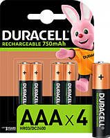 Аккумуляторы Duracell AAA 750mAh (4 шт.)