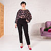 Чорні  укорочені брюки великого розміру (46-58), фото 3