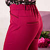 Бордові укорочені брюки великого розміру (46-58), фото 5