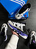 Чоловічі кросівки Adidas Niteball White Black Violet Адідас Найтбол шкіра чорно-фіолетові демісезонні, фото 7