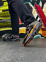 Чоловічі кросівки Adidas Niteball Black Orange Адідас Найтбол чорно помаранчеві кеди замшеві, фото 5
