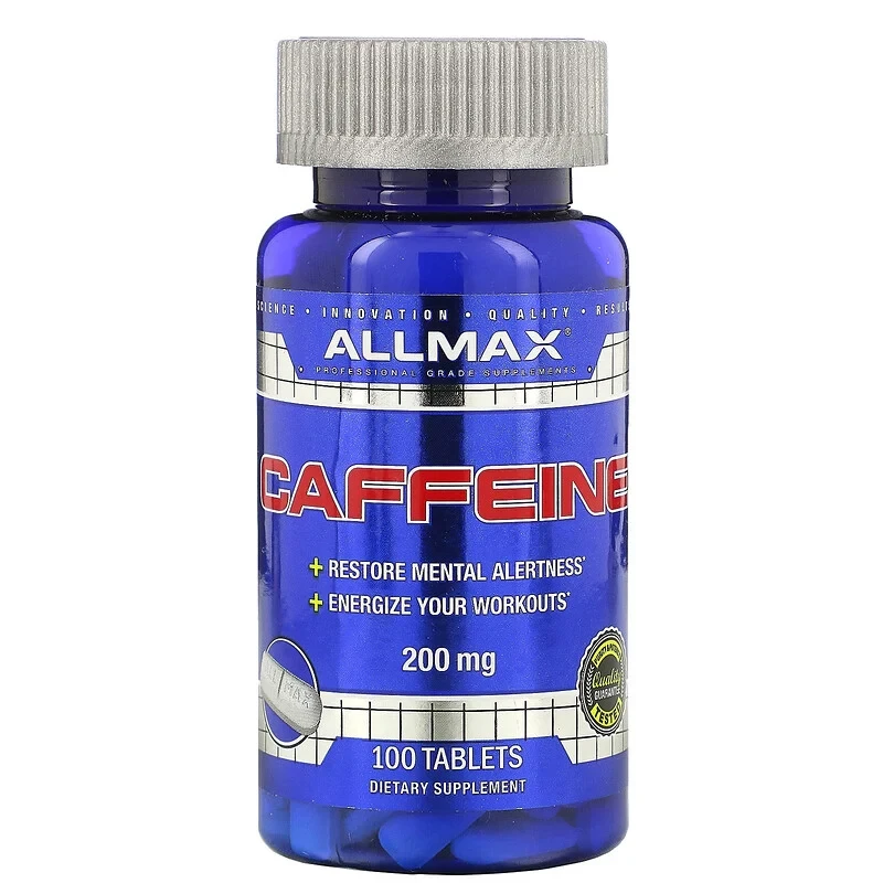 Кофеїн 200 мг (Caffeine) ALLMAX Nutrition 100 таблеток