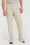 Льняні чоловічі брюки Finn Flare S20-22001-704 бежеві L, фото 3