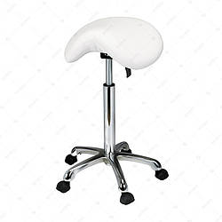 Стілець-сідло для майстра модель 1022AY стілець косметологічний стоматологічний стілець сідло білий без спинки