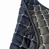 Накидки на сидіння з Алькантари PREMIUM Чорні - сіра нитка - повний комплект ОРИГІНАЛ ПОЛЬЩА, фото 6