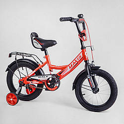 Велосипед двоколісний дитячий 14 дюймів Червоний CORSO MAXIS (для дітей 4-5 років) ручне гальмо доп колеса