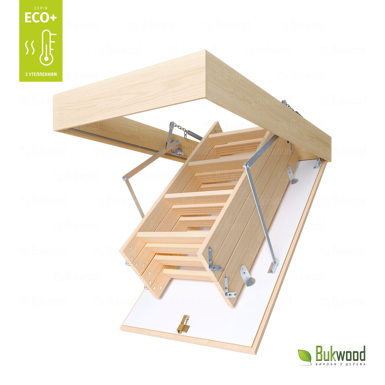 Чердачная лестница Bukwood ECO+ Long высота 340 см - фото 4 - id-p1356120306