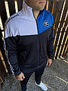 Спортивний костюм чоловічий весняний-осенній чорно синій Adidas retro, фото 5