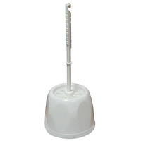 Щітка для унитазу, пластикова, біла.