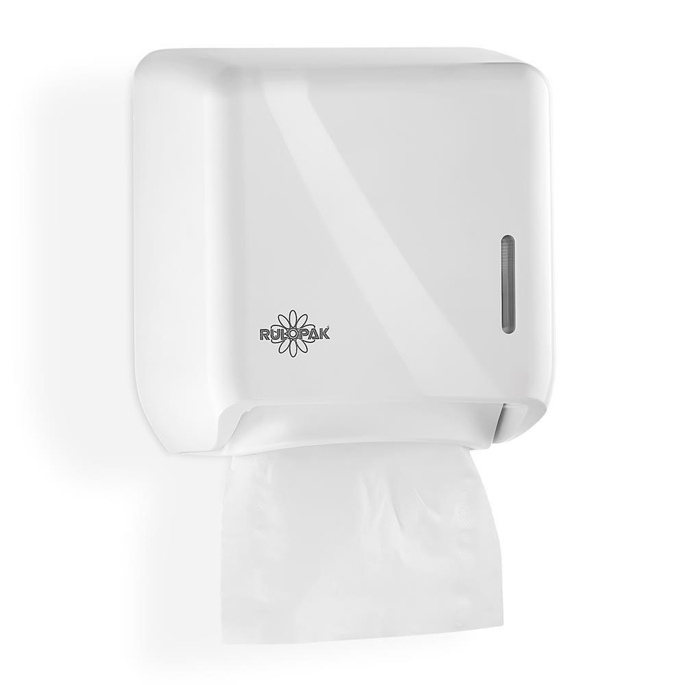 Диспенсер Rulopak Smoll для туалетного паперу в пачках, білий, пластик.