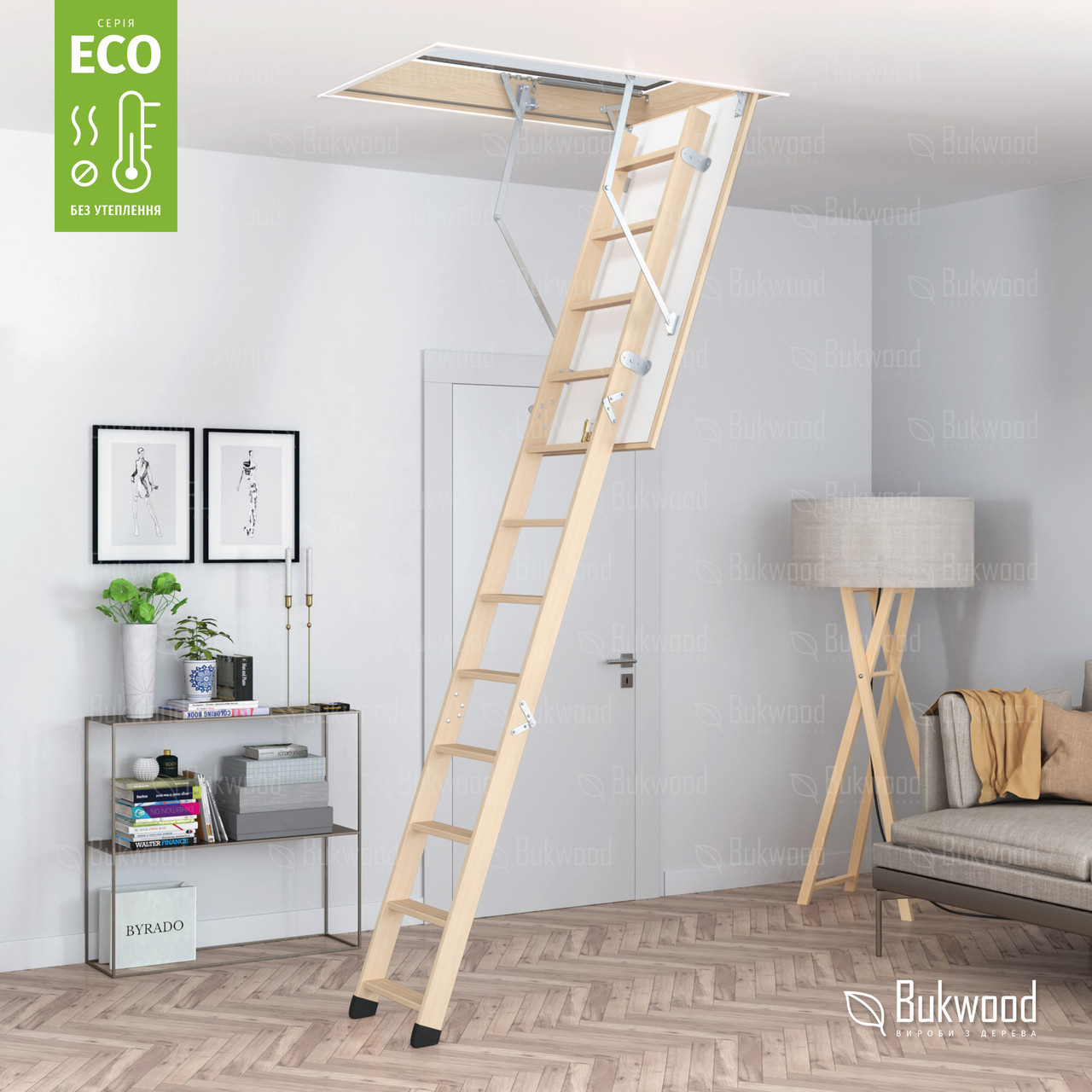 Лестница на чердак Bukwood ECO Standard (ID#1423608079), цена: 3772 ...