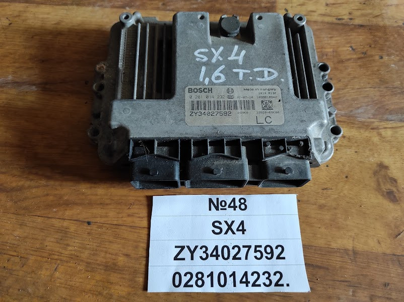 No48 Б/у Блок управління двигуном ZY34027592 0281014232 для Suzuki SX4 2006-2009