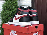 Кросівки чоловічі Nike Air Jordan чорні з білим \ червоні 43, фото 4