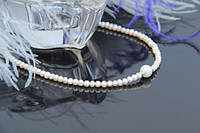 Чокер з натуральних білих барочних перлів "Пауліна" Намисто-чокер з перлів Ручна робота