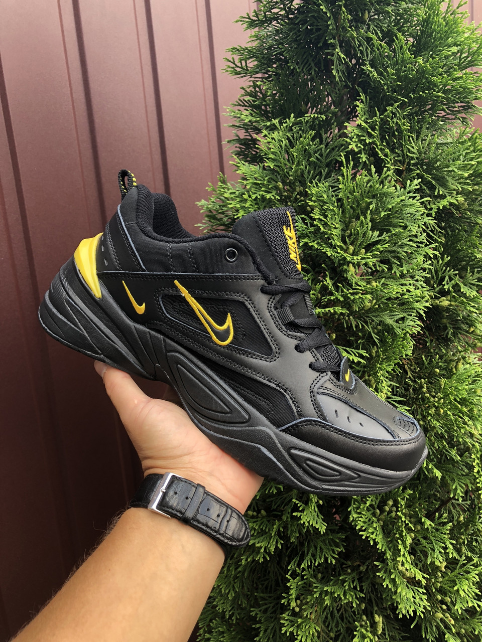 Чоловічі кросівки Nike M2K Tekno чорні з жовтим 44