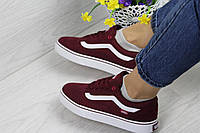 Кеды женские Vans Old School бордовые ванс демисезонные вансы олд скул повседневные весна 40