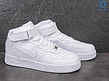 Чоловічі кросівки Nike Air Force білі, фото 3