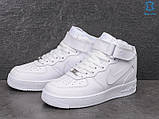 Чоловічі кросівки Nike Air Force білі, фото 5