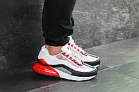 Кроссовки мужские Nike Air Max 95 + Max 270 белые с красным найк аир макс демисезонные повседневные