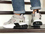 Чоловічі кросівки Nike Air Force 270 сірі з білим [40 - 45 р.] (40 - 25.6 см), фото 5