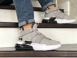 Чоловічі кросівки Nike Air Force 270 сірі з білим [40 - 45 р.] (40 - 25.6 см), фото 6