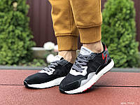 Женские кроссовки Adidas Nite Jogger Boost 3M черные демисезонные повседневные легкие адидас 39