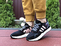 Женские кроссовки Adidas Nite Jogger Boost 3M черные демисезонные повседневные легкие адидас 38