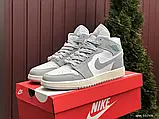 Кросівки чоловічі шкіряні Nike Air Jordan (сірі), найк ейр джордан [41 - 45 р.] (41-26.2см), фото 3