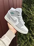 Кросівки чоловічі шкіряні Nike Air Jordan (сірі), найк ейр джордан [41 - 45 р.] (41-26.2см), фото 5