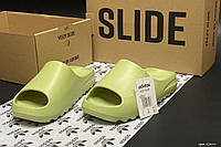 Шлепанцы женские Adidas Yeezy Slide салатовые адидас изи слайд летние легкие шлепки