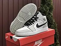 Кроссовки мужские Nike Air Jordan серые с белым найк аир джордан демисезонные повседневные