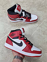 Мужские кроссовки Nike Air Jordan красный с белым\черным найк аир джордан демисезонные повседневные