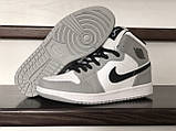 Чоловічі кросівки Nike Air Jordan сірі з білим\чорні 41, фото 5