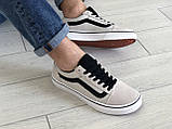 Кеди чоловічі демісезонні Vans (ванс) світло-сірі, фото 4