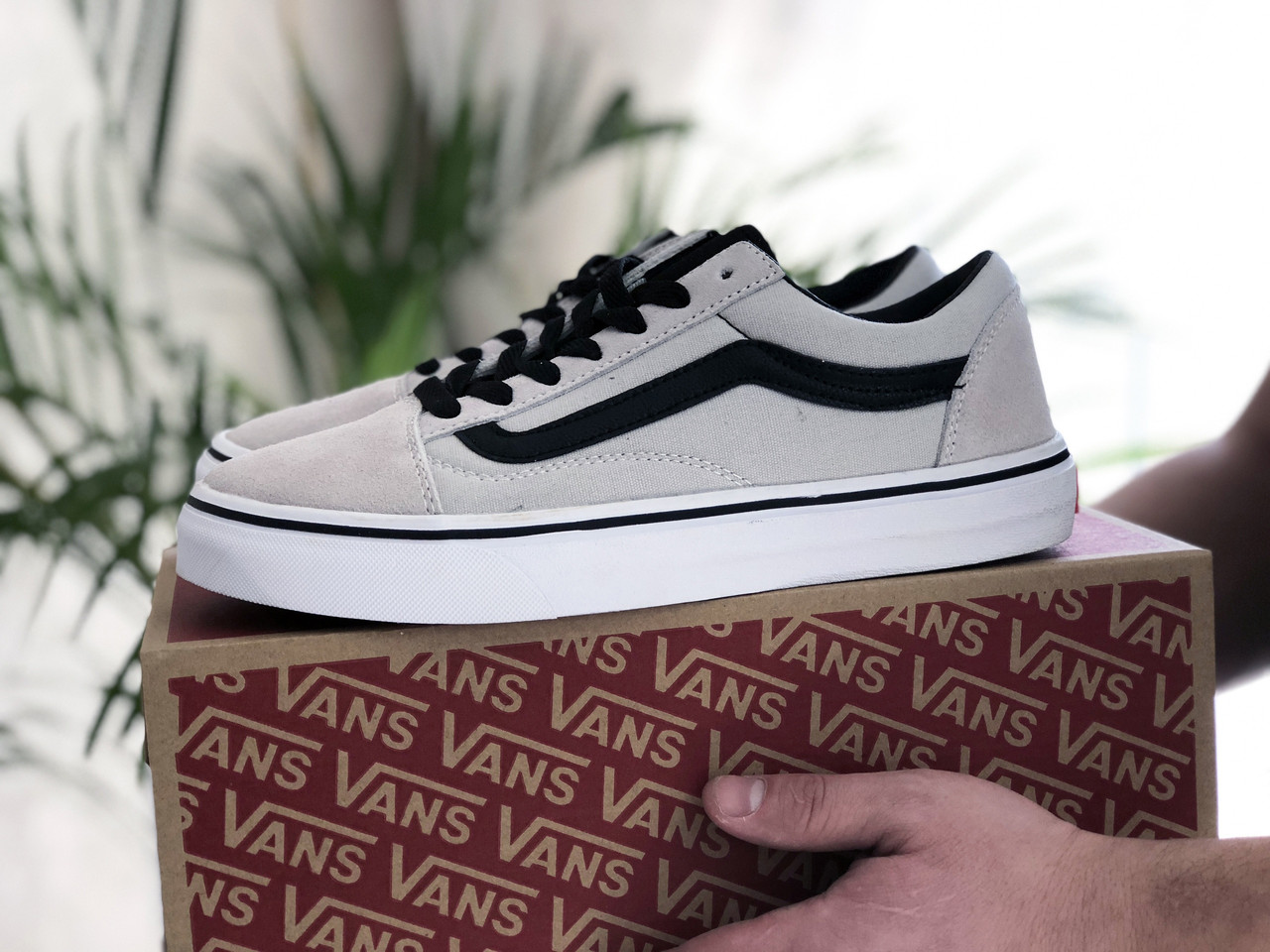 Кеди чоловічі демісезонні Vans (ванс) світло-сірі