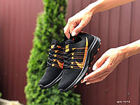 Женские кроссовки Nike Zoom найк зум черные с оранжевым демисезонные повседневные легкие кроссы 37