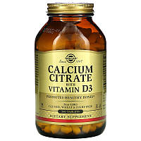 Цитрат кальция SOLGAR "Calcium Citrate with Vitamin D3" с витамином D3 (240 таблеток)