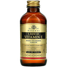 Натуральний вітамін Е, SOLGAR "Natural Liquid Vitamin E" у рідкій формі, 450 МО (118 мл)