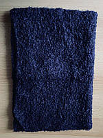 Мягкий женский шерстяной снуд-хомут из мелкого букле Diana Kamea темно-синий