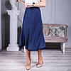 Жіноча літня спідниця рік №8 синя з червоним, фото 5