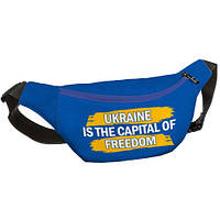 Сумка на пояс бананка Bumbag Ukraine is the capital of freedom 27x16 см (BB_22U004_SI)