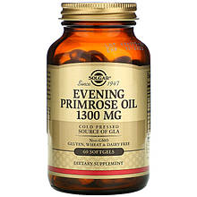 Олія примули вечірньої SOLGAR "Evening Primrose Oil" 1300 мг (60 гелевих капсул)