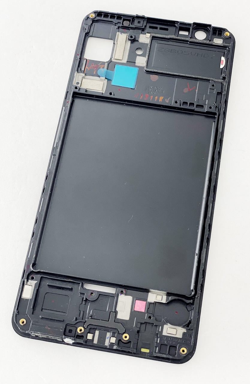 Рамка для кріплення дисплея Samsung A750F Galaxy A7 2018, чорна, фото 1