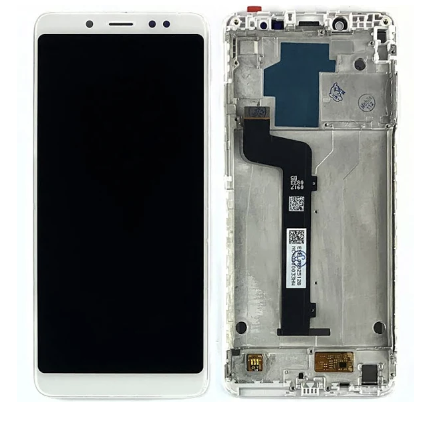 Дисплей (екран) для Xiaomi Redmi Note 5/ Redmi Note 5 Pro + тачскрін, білий, з передньою панеллю