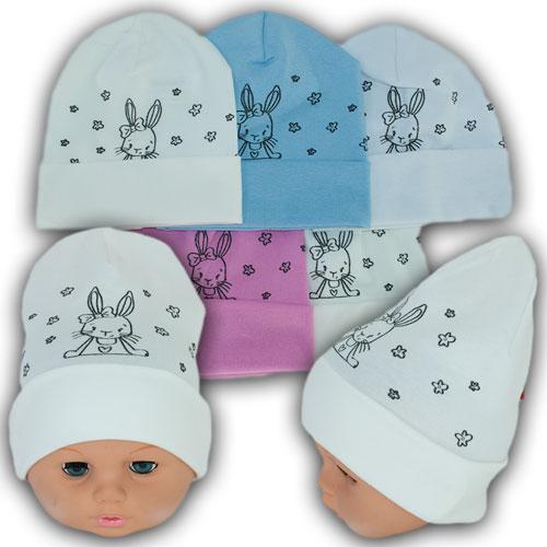 Одинарная шапка трикотажная для девочки Одинарная шапка трикотажная для девочки