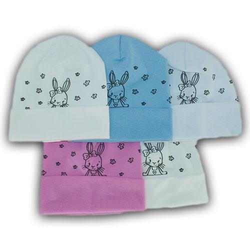 Одинарная шапка трикотажная для девочки Одинарная шапка трикотажная для девочки