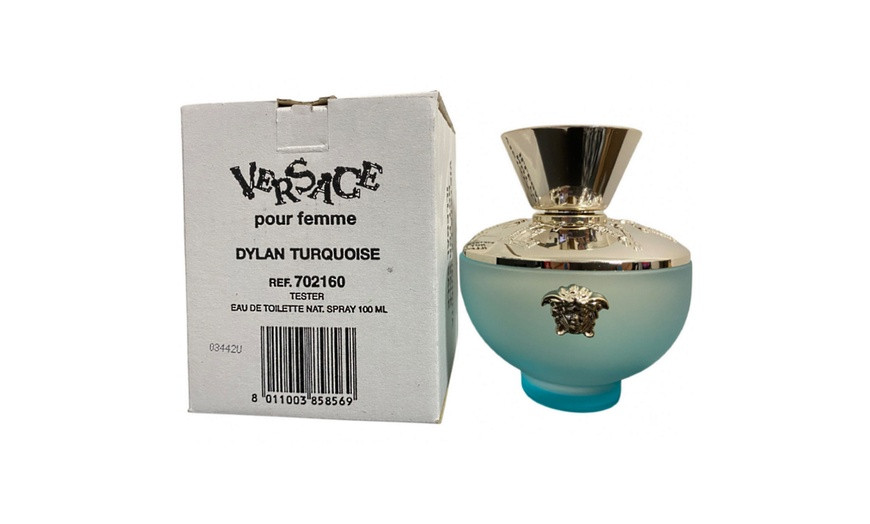 Брендова туалетна вода Versace Pour Femme Dylan Turquoise 100 мл жіночі духи-тестер, цитрусовий аромат