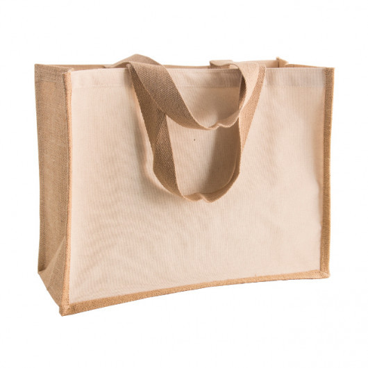 Сумка для покупок шопер джутова LaPalma з бічною частиною з канвасу, фото 1