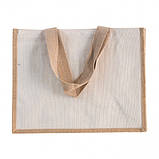 Сумка для покупок шопер джутова LaPalma з бічною частиною з канвасу, фото 2