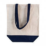 Еко сумка шопер з бавовни без малюнка BelMondo з широким дном та кишеньою всередині друк логотипу від 20 штук, фото 3